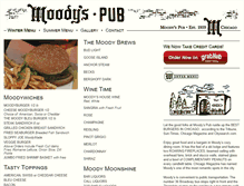 Tablet Screenshot of moodyspub.com